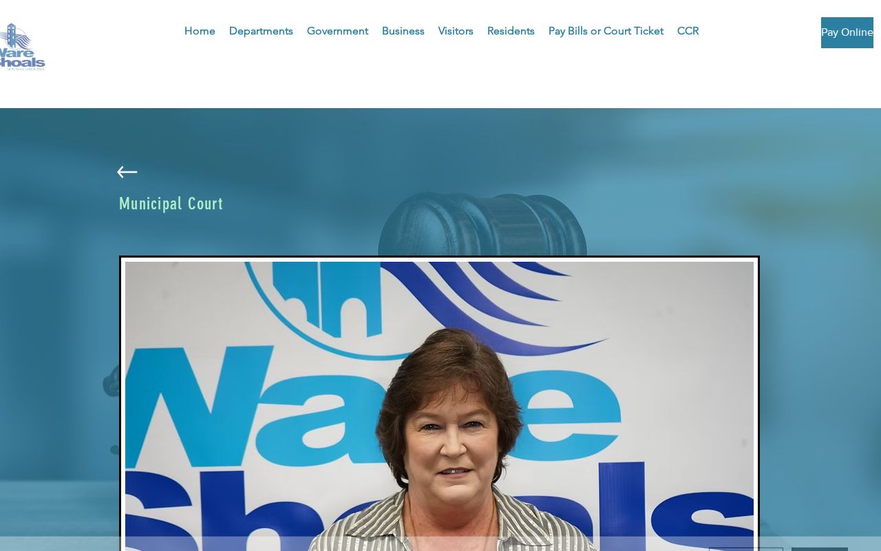 Ware Shoals municipal warrant and town court reference